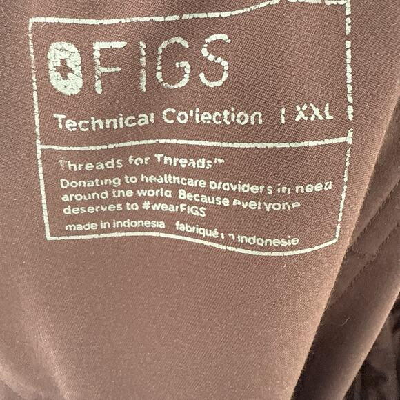 FIGS Technical Collection Zamora Jogger Pants Womens 2XL Burgundy Scrub - Picture 6 of 10